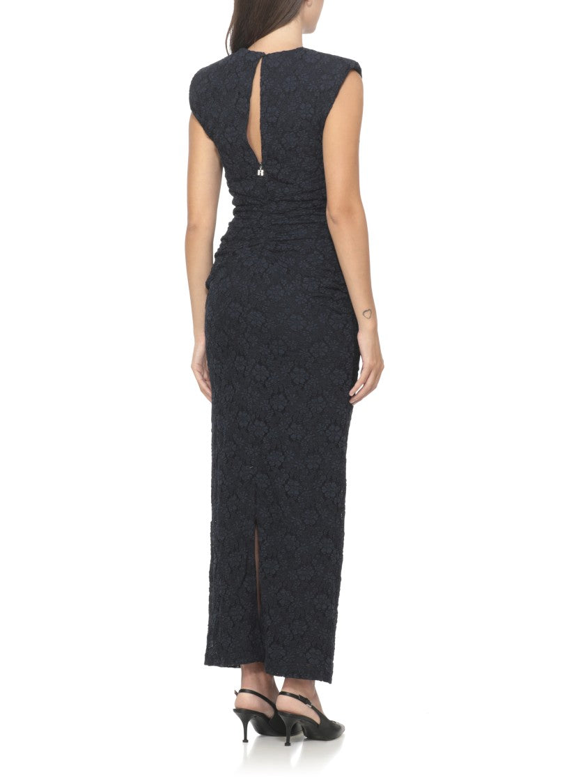 Rotate Micro Lace Evening Dress With Cut-Out Detail