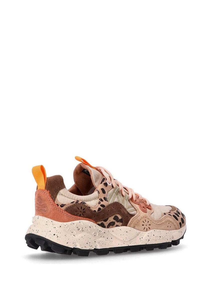 Flower Mountain Versatile Unisex Sneakers With Animal Print