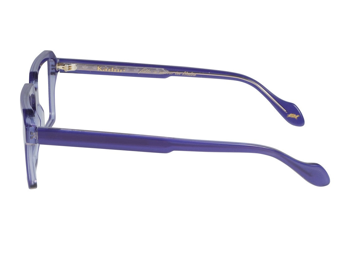Kador Blue Disko Light Translucent Oversized Square Eyeglasses