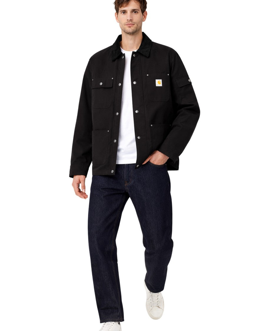 Carhartt Wip Blue Destroy Wash Splatter Denim Og Michigan Coat