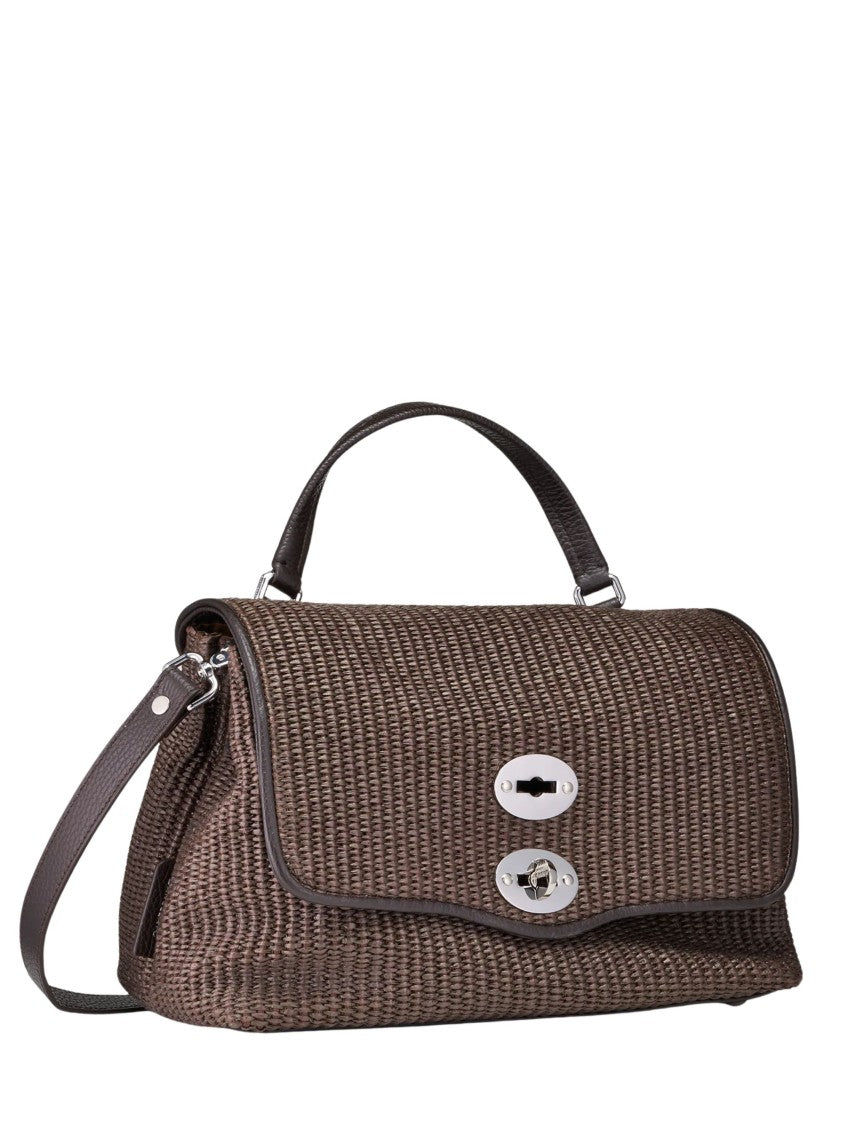Zanellato Rich Brown Woven Texture Shoulder Bag