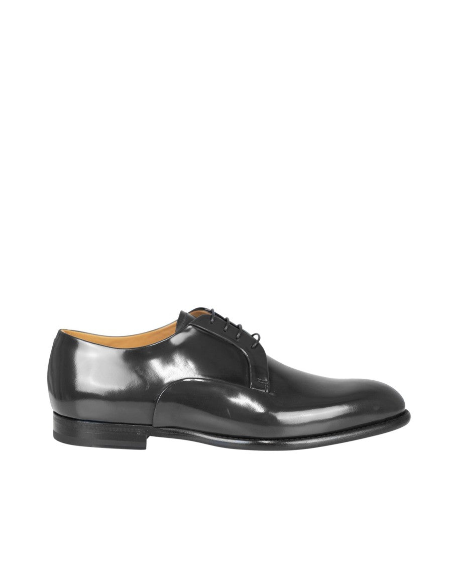 Fabi Black Smooth Leather Oxford Shoes