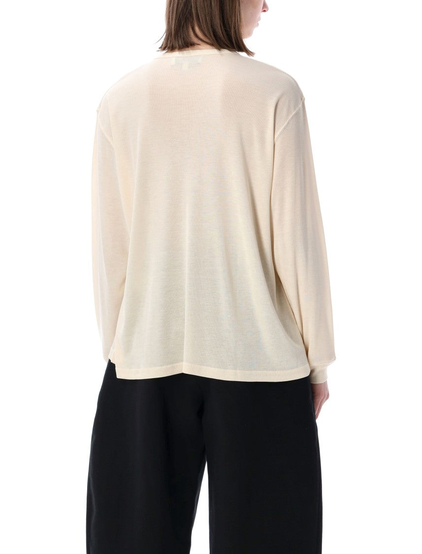 Studio Nicholson Rutas Ribbed Lyocell Mock Collar Top