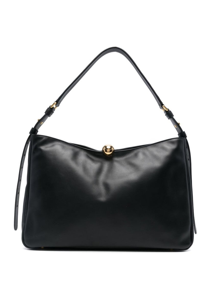 Furla Black Calf Leather Shoulder Bag