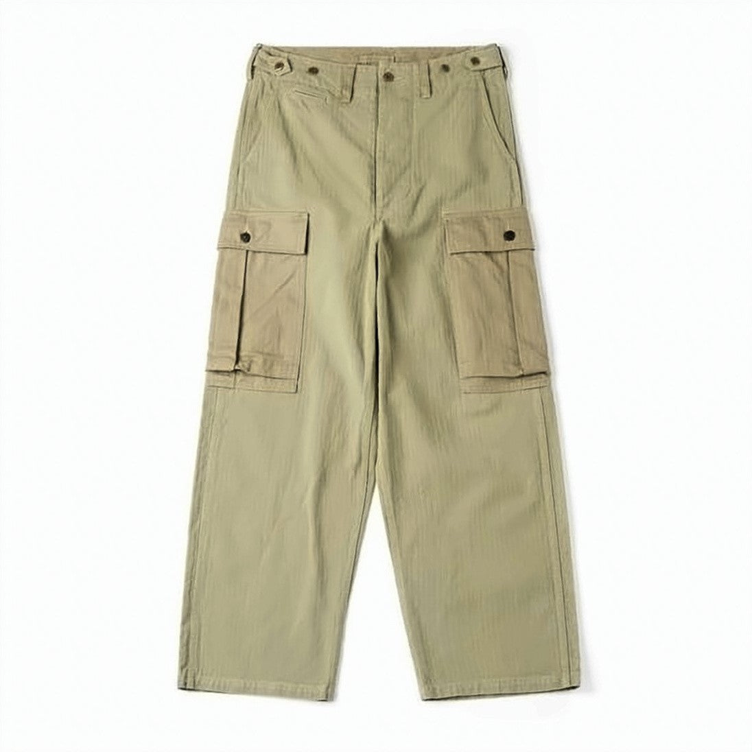 Nigel Cabourn Utility-Inspired Straight-Leg Trousers With Flap Pockets