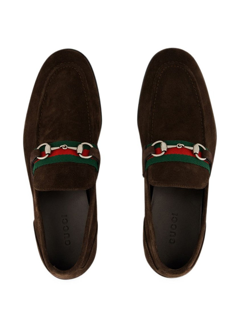 Gucci Pointed Toe Flat Shoes In Rich Brown Calf Leather