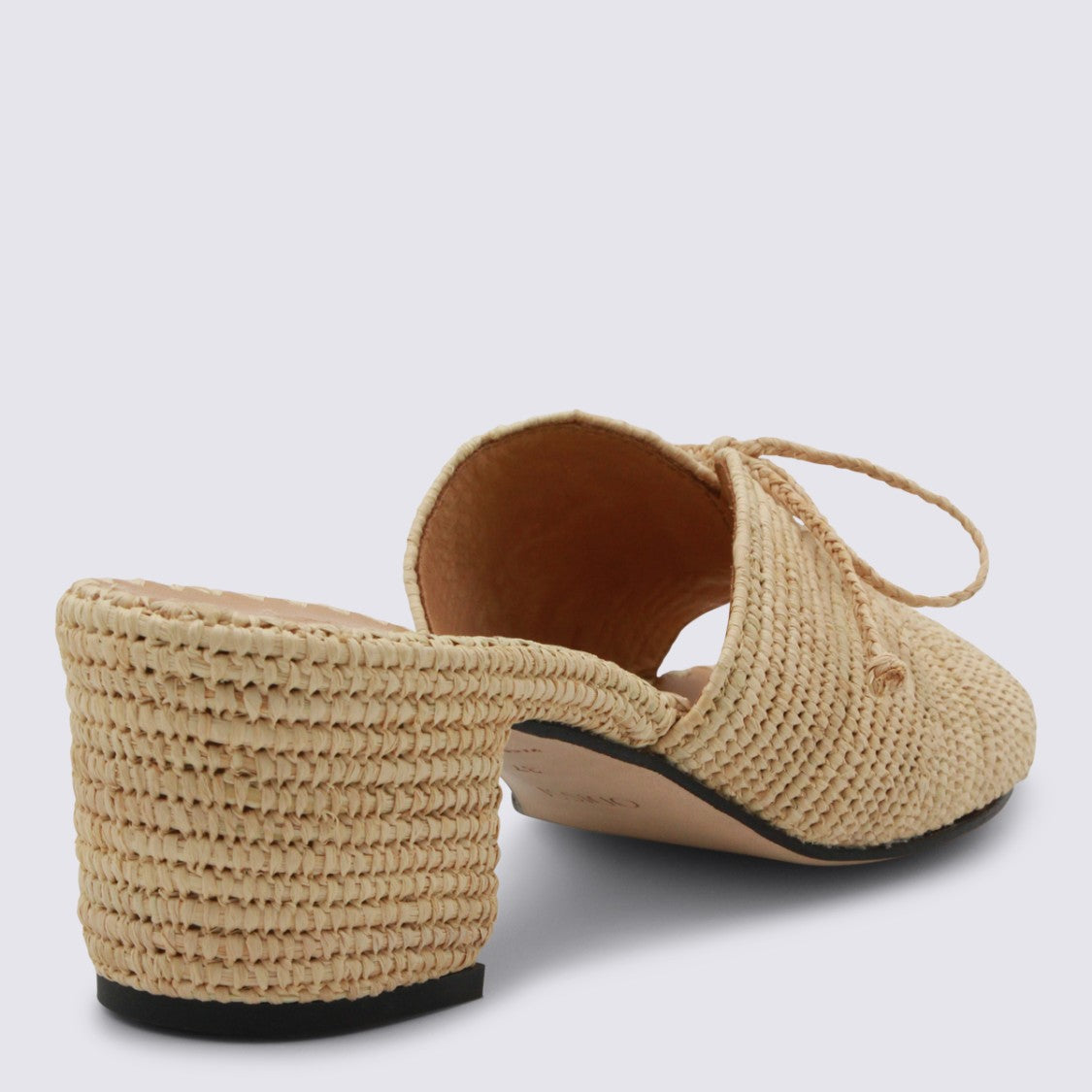 Odissi Woven Sandals With Rounded Toe And Bow Detail