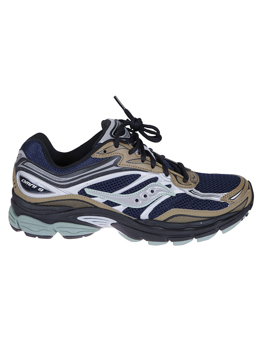 Saucony Technical Leather And Mesh Sneakers With Iconic Logo