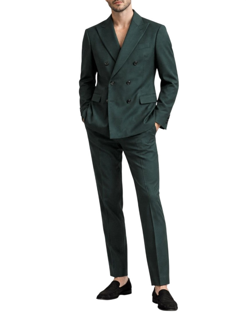 Fauzzi Green Double Breasted Tailored Suit