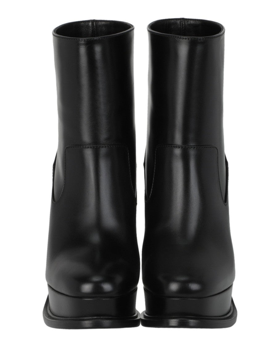 Alexander Mcqueen Leather Ankle Boots