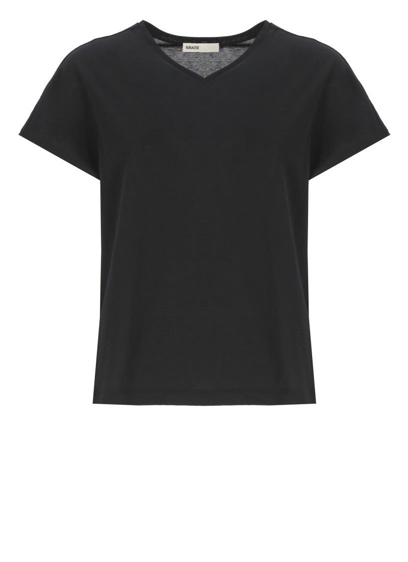 Khaite Black Cotton Top