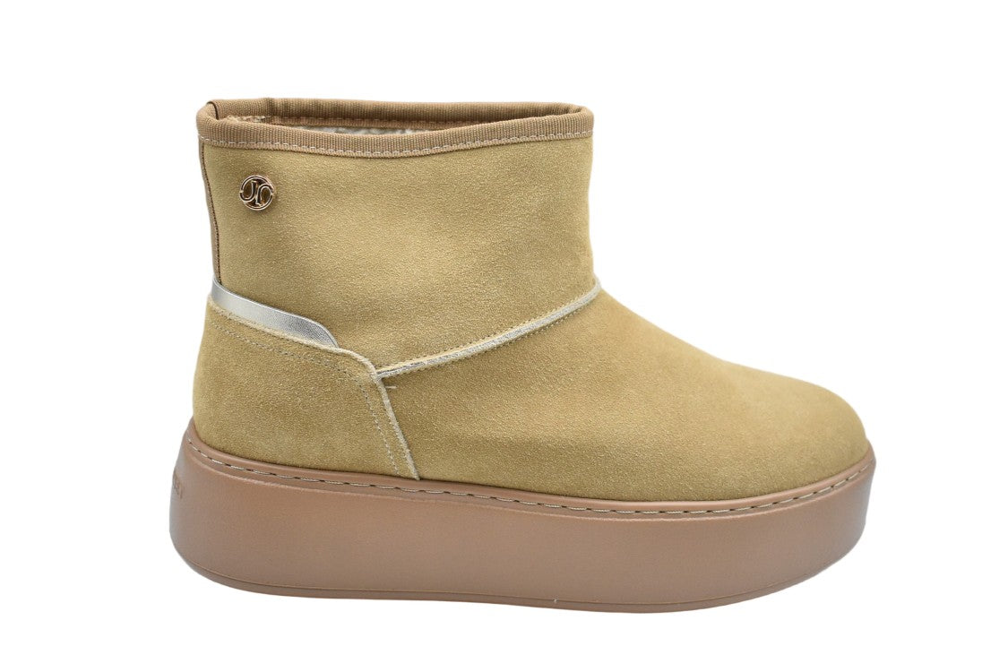 Janet & Janet Suede Ankle Boots With Thick Platform Sole