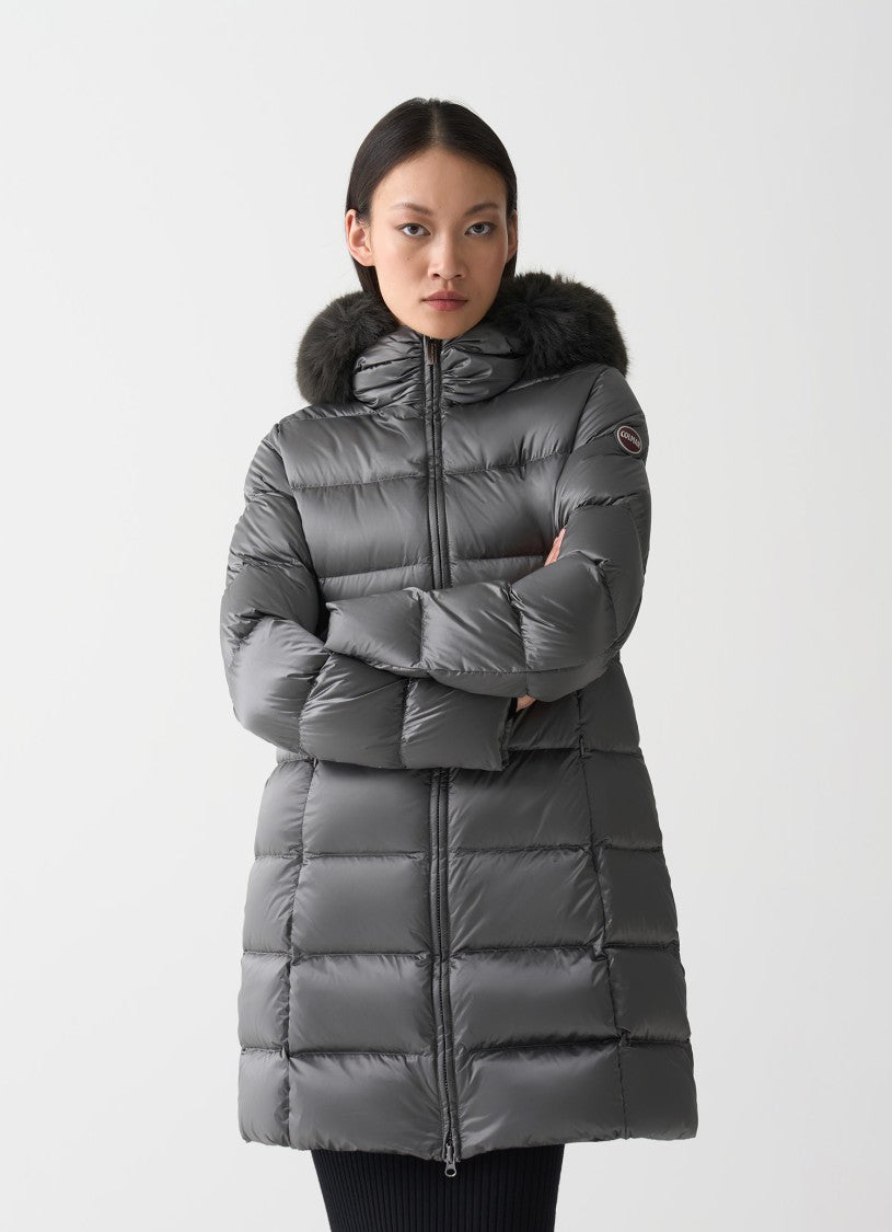 Colmar Originals Long Puffer Jacket With Faux Fur Hood