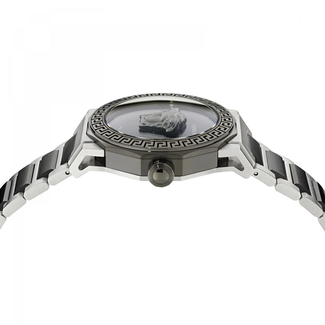 Versace Greca Logo 38Mm Women's Analog Watch With Blue Leather Strap