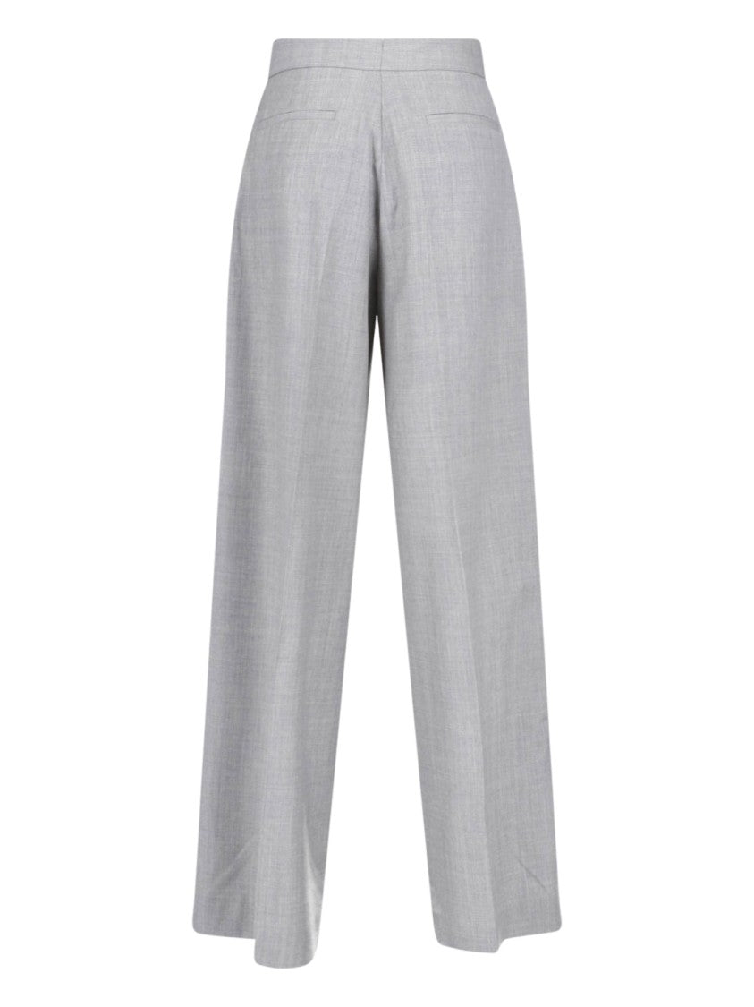 Sa Su Phi Grey Bogard High-Waisted Wool Straight Trousers