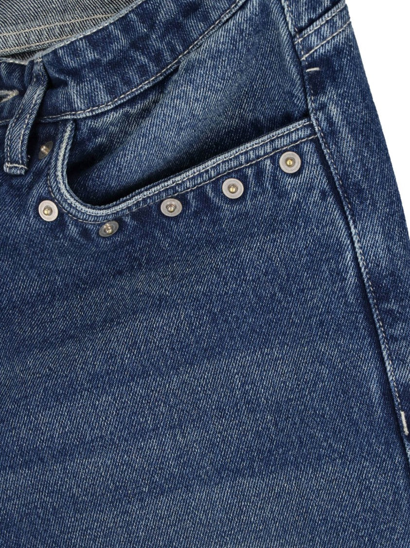 Paloma Wool Wide-Leg Denim Jeans With Subtle Fading And Metallic Accents