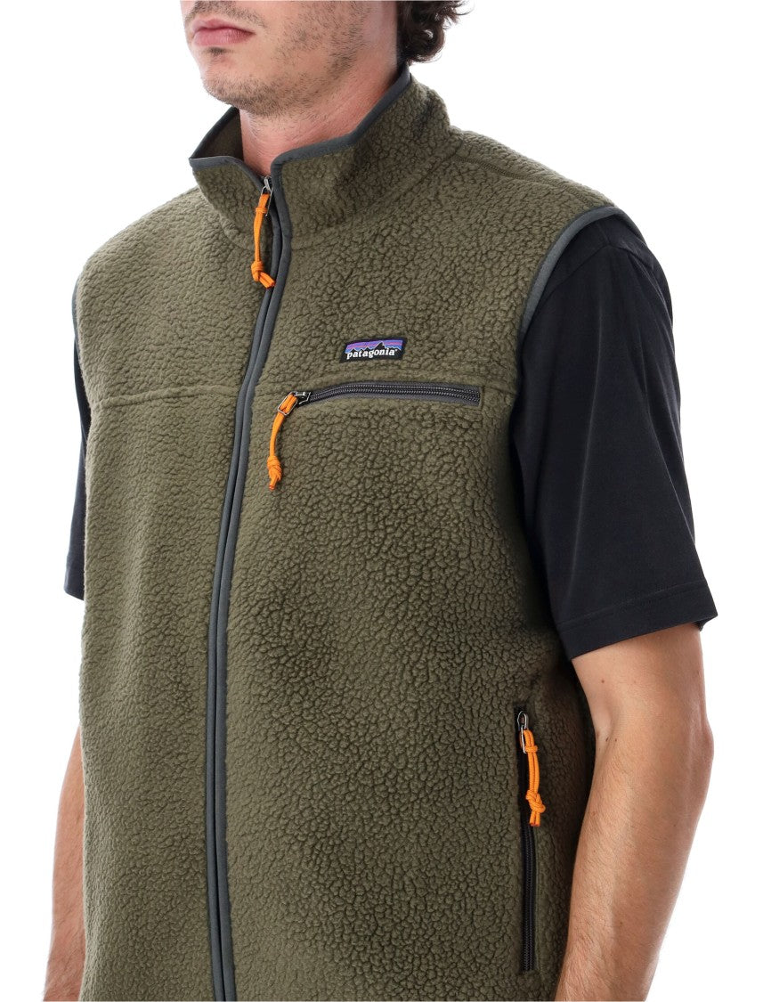 Patagonia Patagonia Retro Pile Vest With High Collar And Zip Pockets