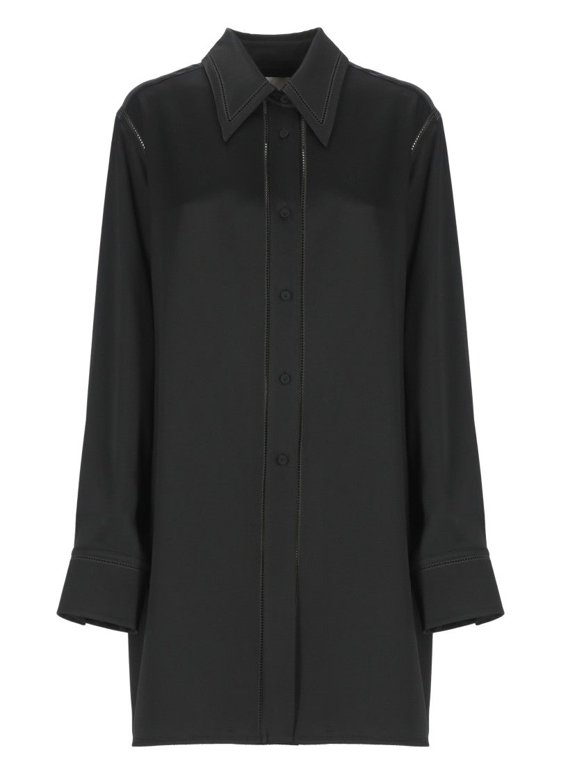 Jil Sander Black Satin Shirt