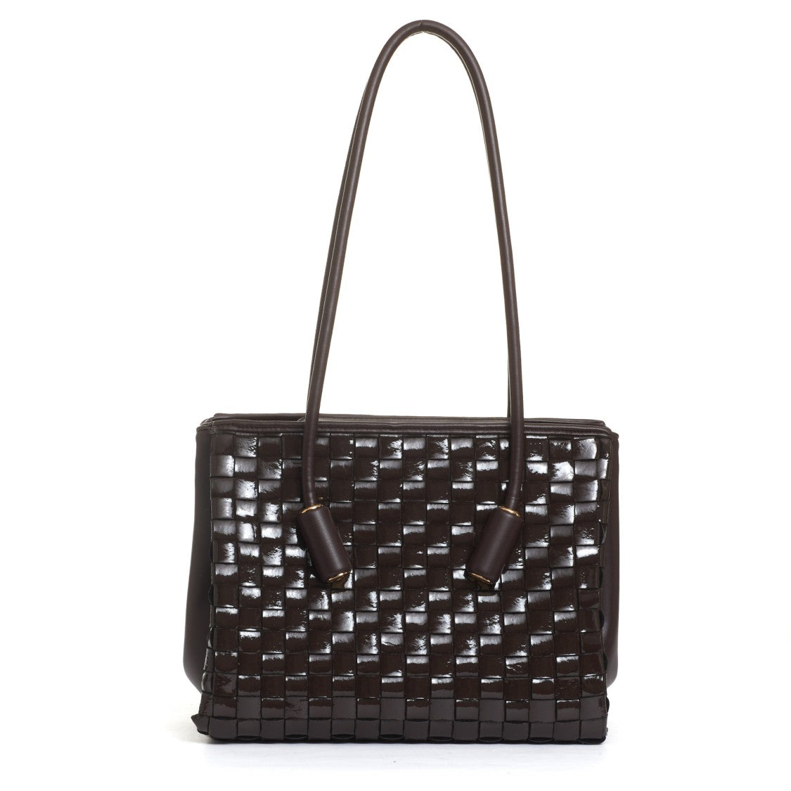 Themoirè Moor Brown Naplak Woven Bag