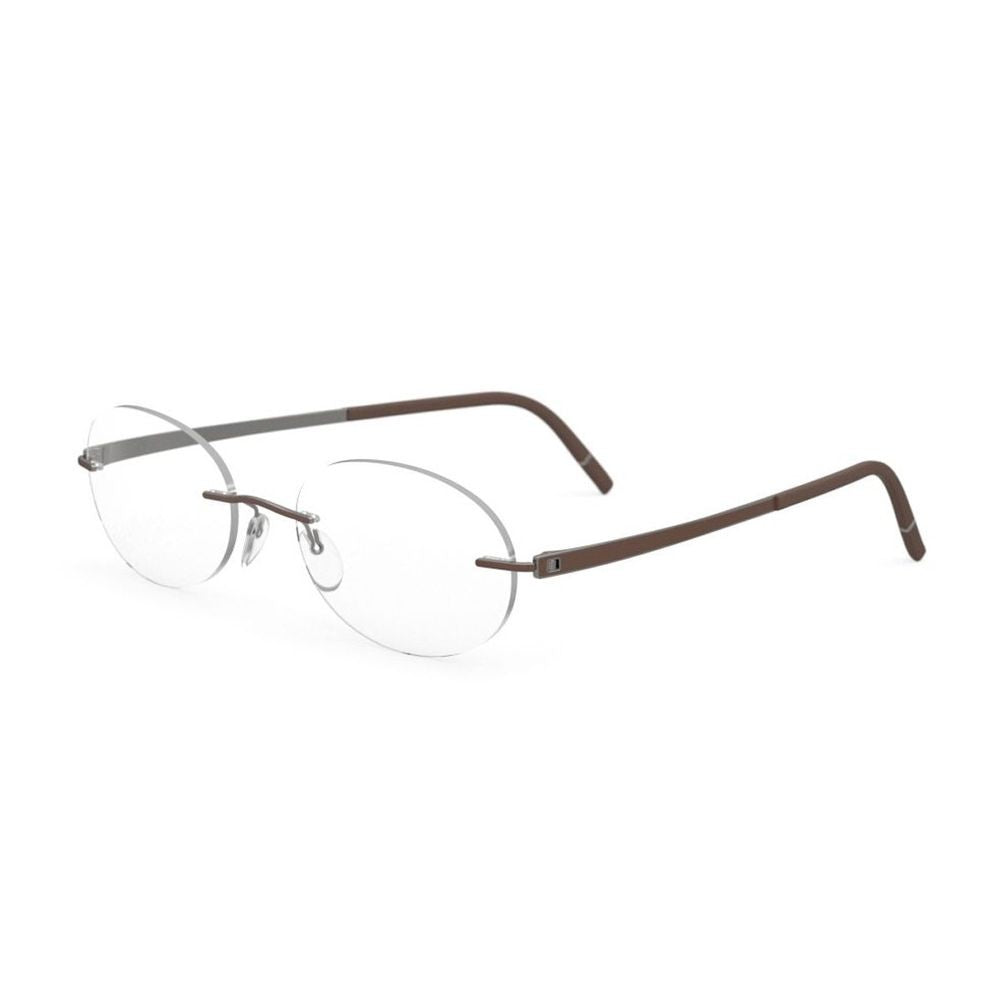 Silhouette 5529/Ga Rimless Oval Eyeglasses With Titanium Temples