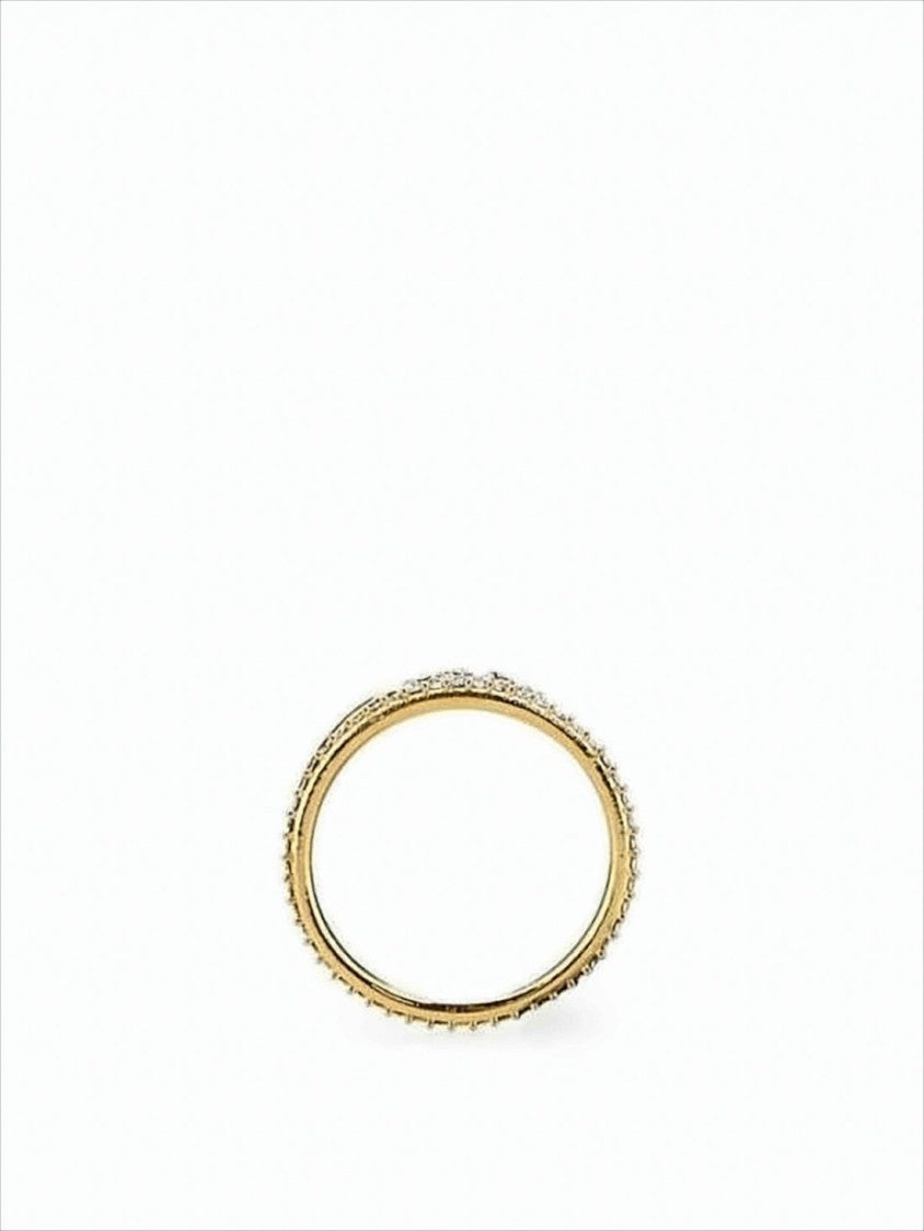 Valentino Garavani Crystal-Embellished Ring In Gold
