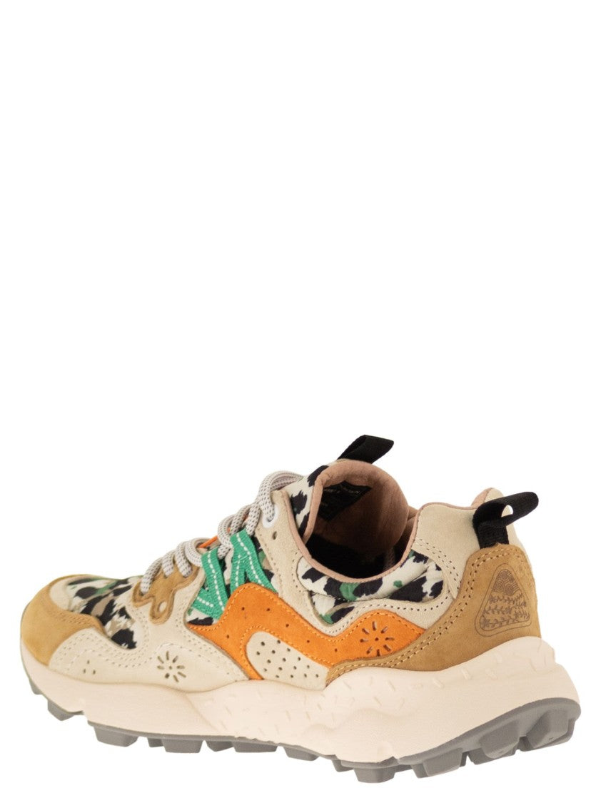 Flower Mountain Yamano 3 - Sneakers In Suede And Technical Fabric