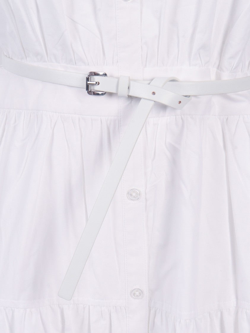 Michael Kors Poplin Midi Tiered Shirt Dress