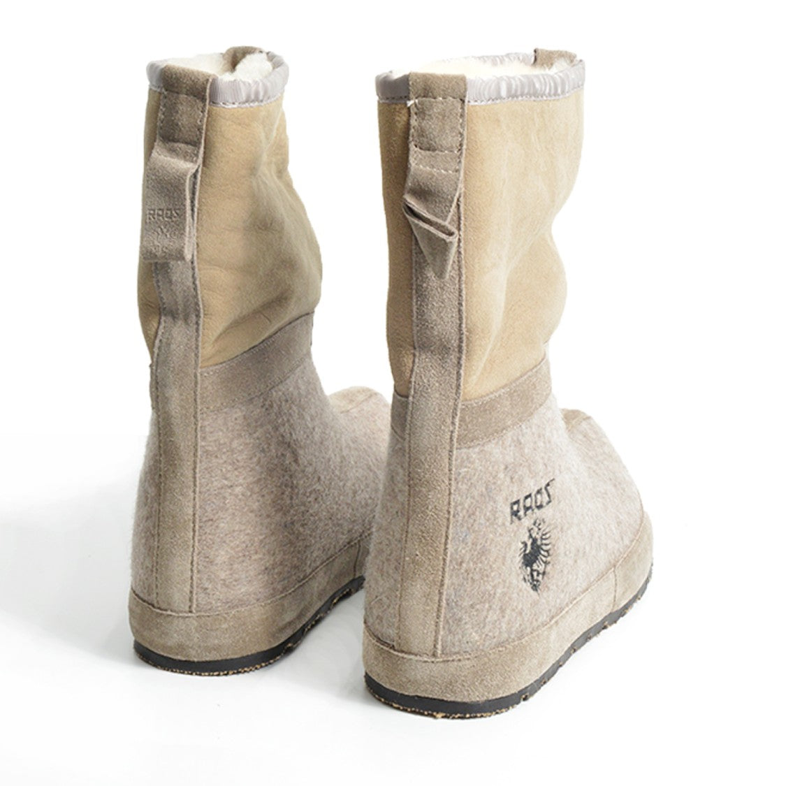 Zdar Beige Nubuck And Felt Ankle Boots