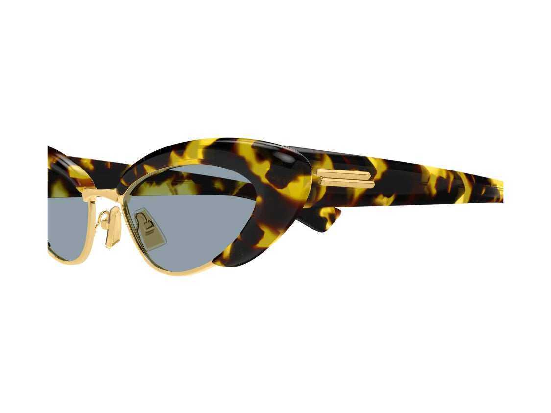 Bottega Veneta Gold Bv1387s Tortoiseshell Acetate Cat-Eye Sunglasses