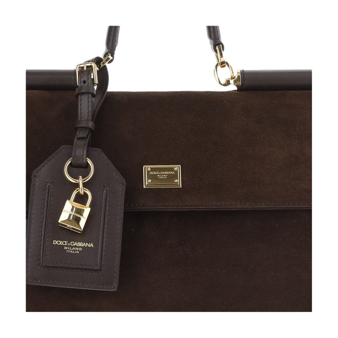 Dolce & Gabbana My Sicily Medium Suede Handbag With Structured Silhouette