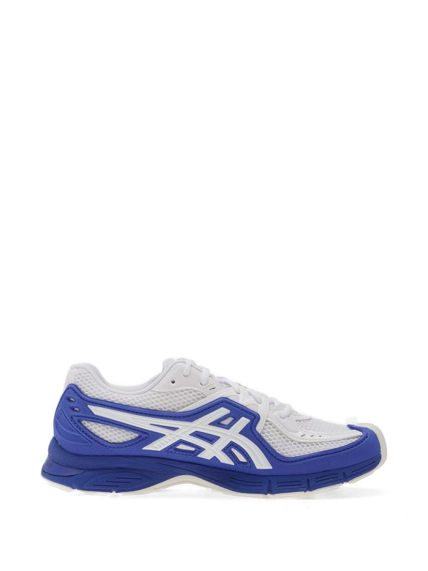 Comme Des Garçons Mesh Upper Sneakers With Blue Accents And Logo Detailing