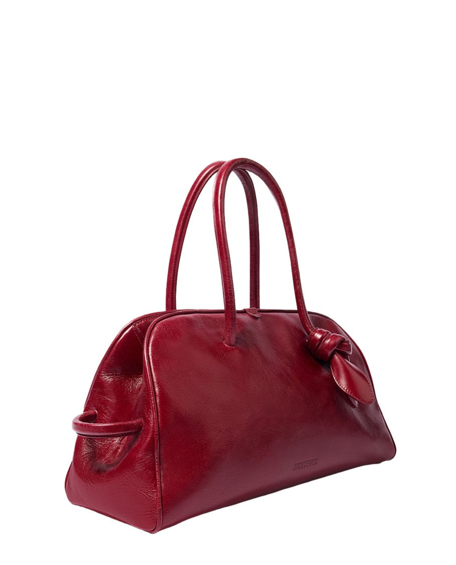 Jacquemus Bowling Bag In Lacquered Cowhide Leather