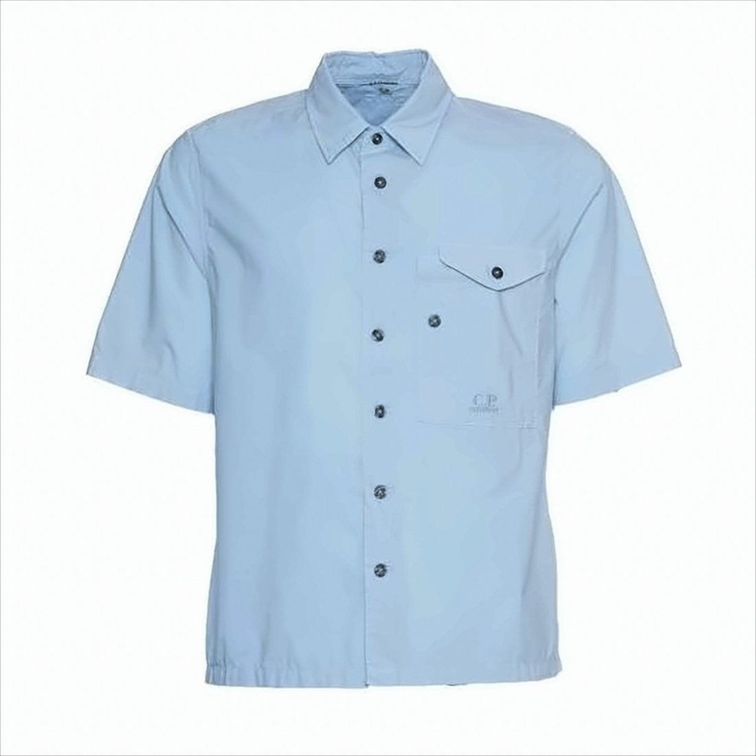 C.P. Company Short-Sleeve Classic Collar Shirt With Chest Pocket Detail