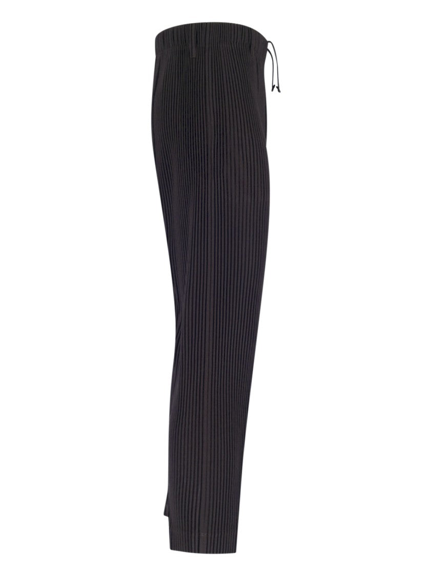 Homme Plissé Issey Miyake Brown Pleated Adjustable Waist Straight-Leg Pants