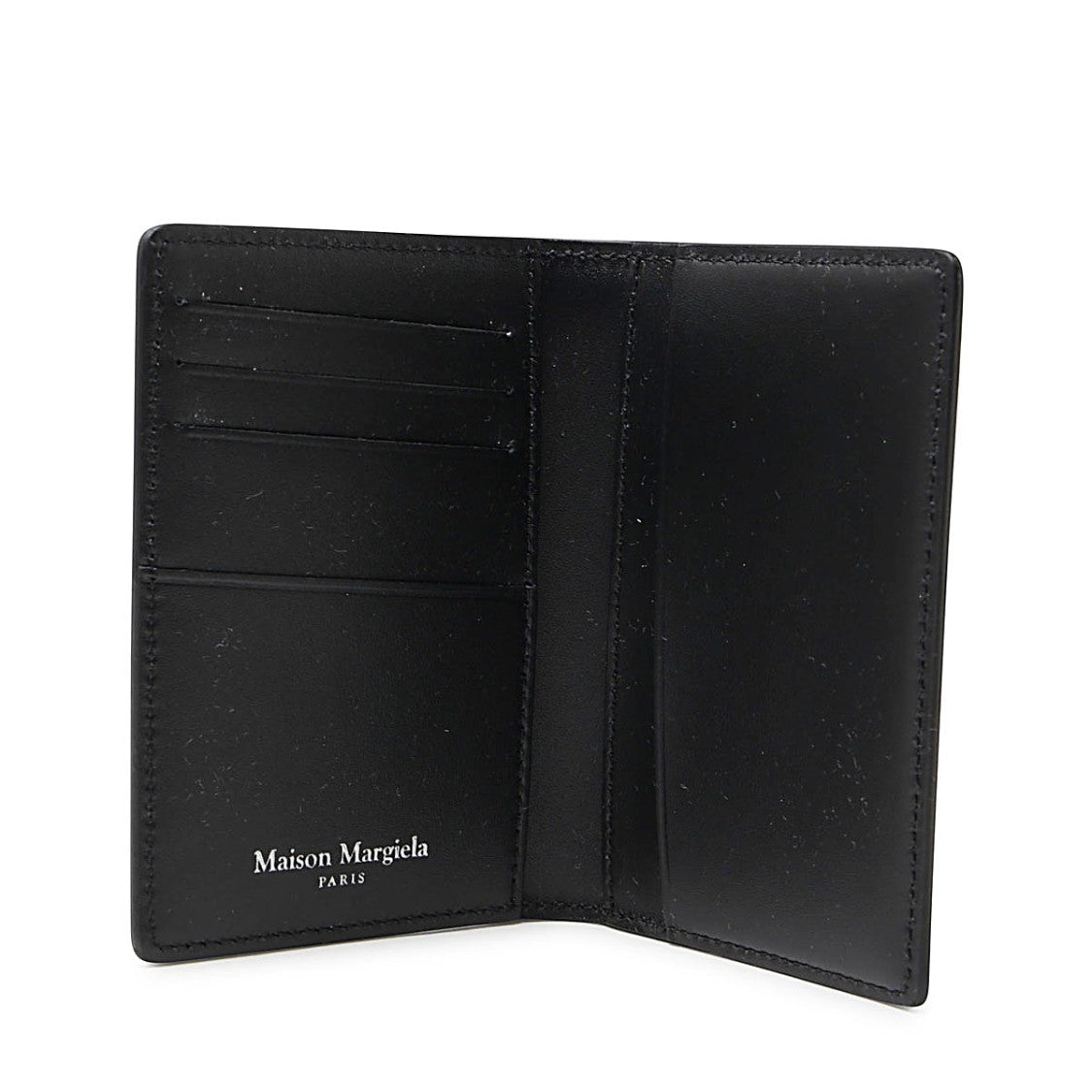 Maison Margiela Textured Leather Cardholder With Contrast Stitching