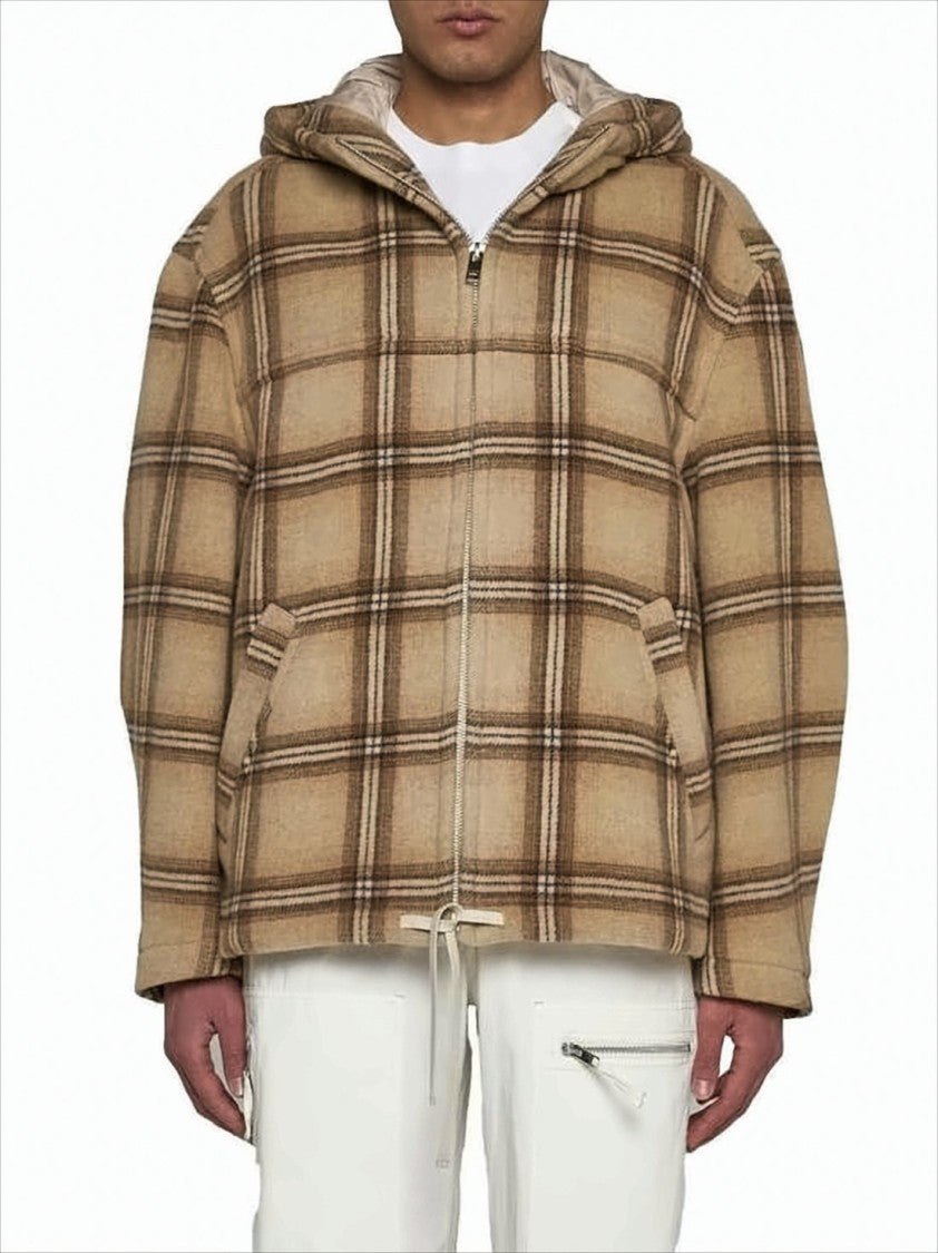 Isabel Marant Boxy Plaid Padded Jacket
