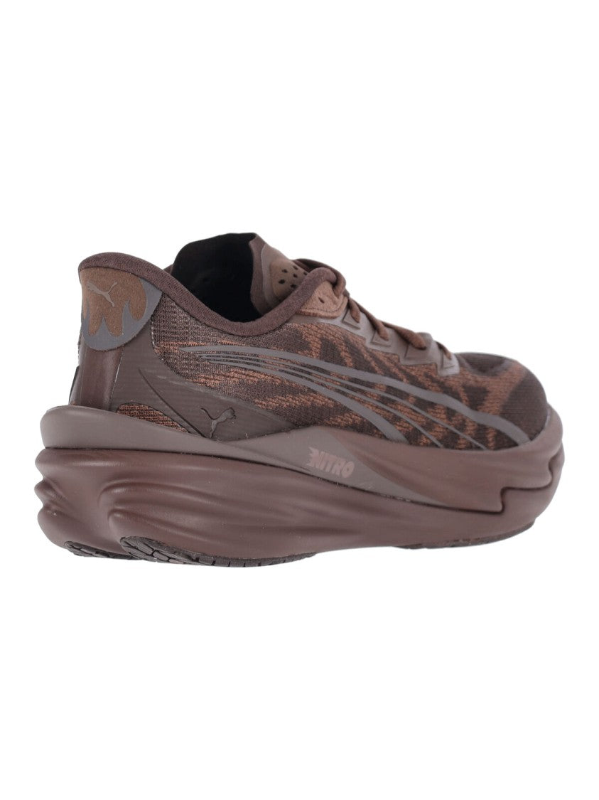 Puma White Sculpted Sole Tonal Overlay Sneakers