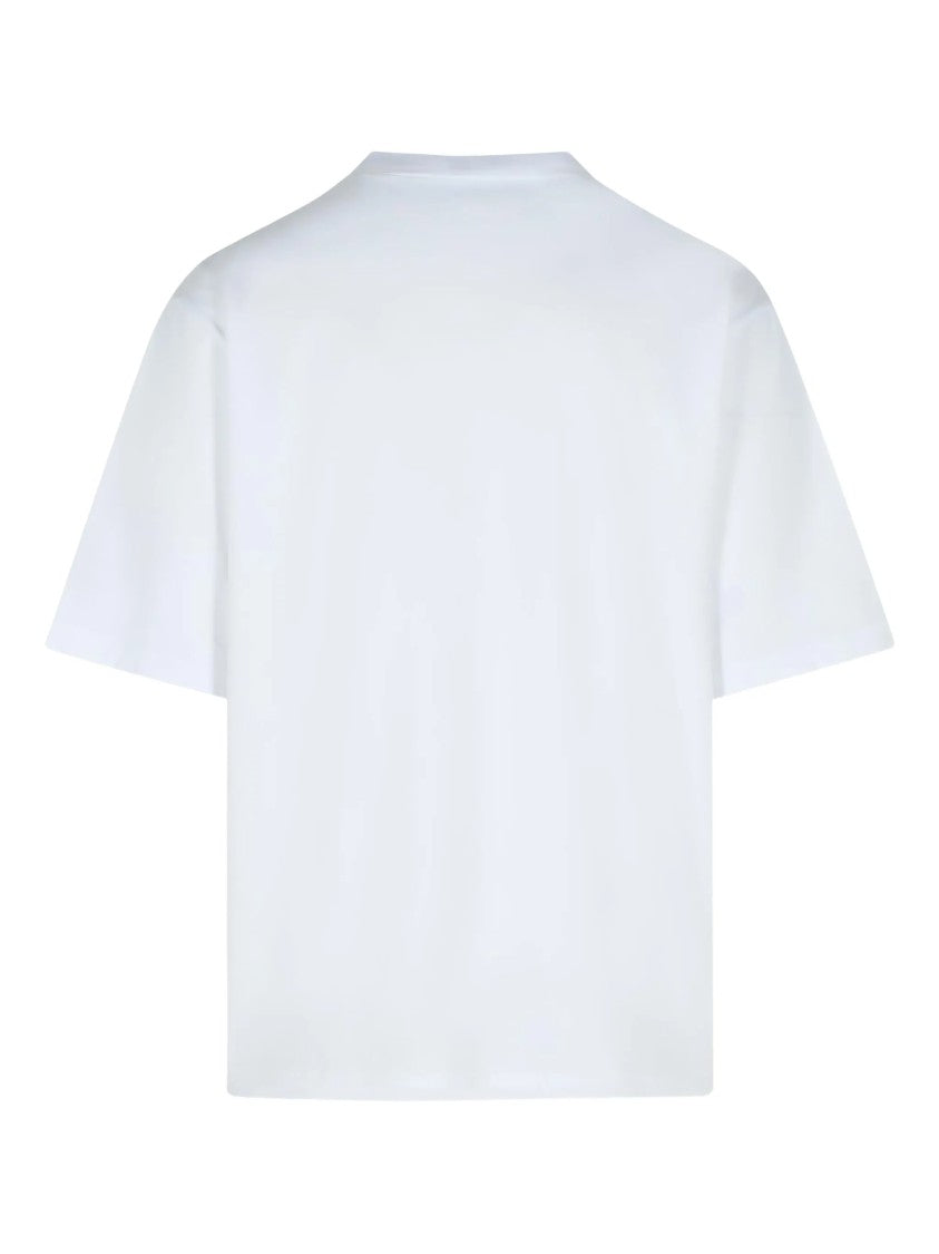 Dsquared2 Loose Fit White Curved Graphic T-Shirt
