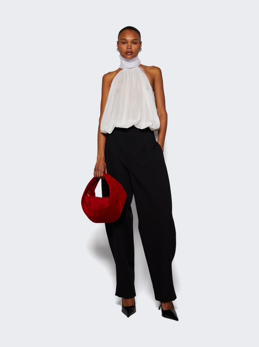 Khaite Medium Olivia Hobo Bag Rebel Red Suede