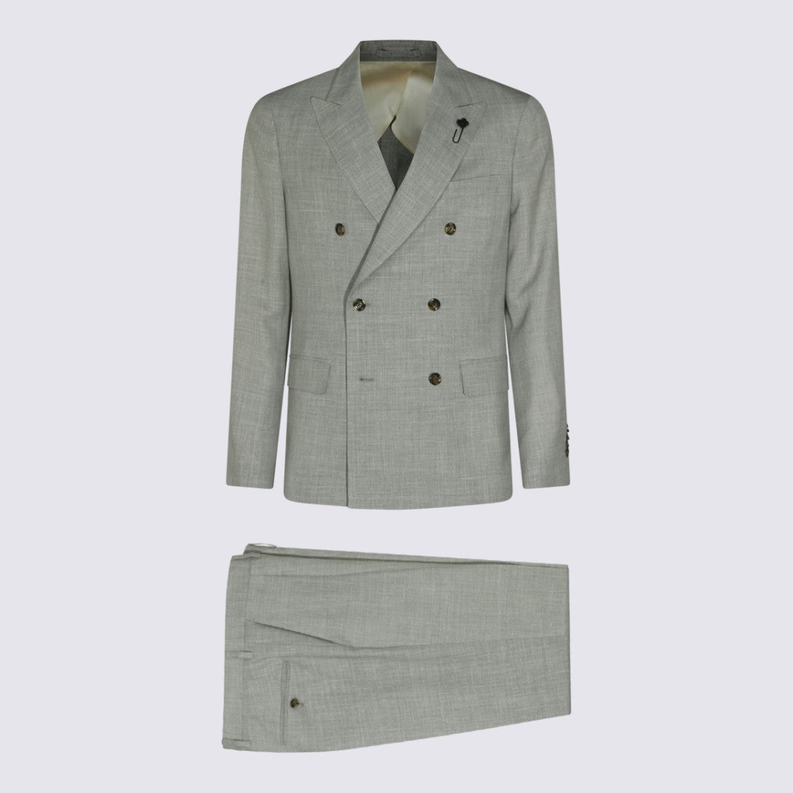 Lardini Tailored Two-Piece Suit With Textured Blazer And Trousers