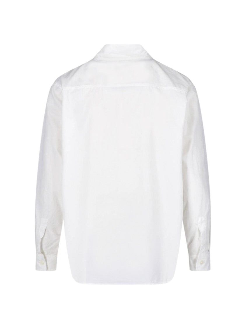 Auralee White Classic Collar Cotton Shirt