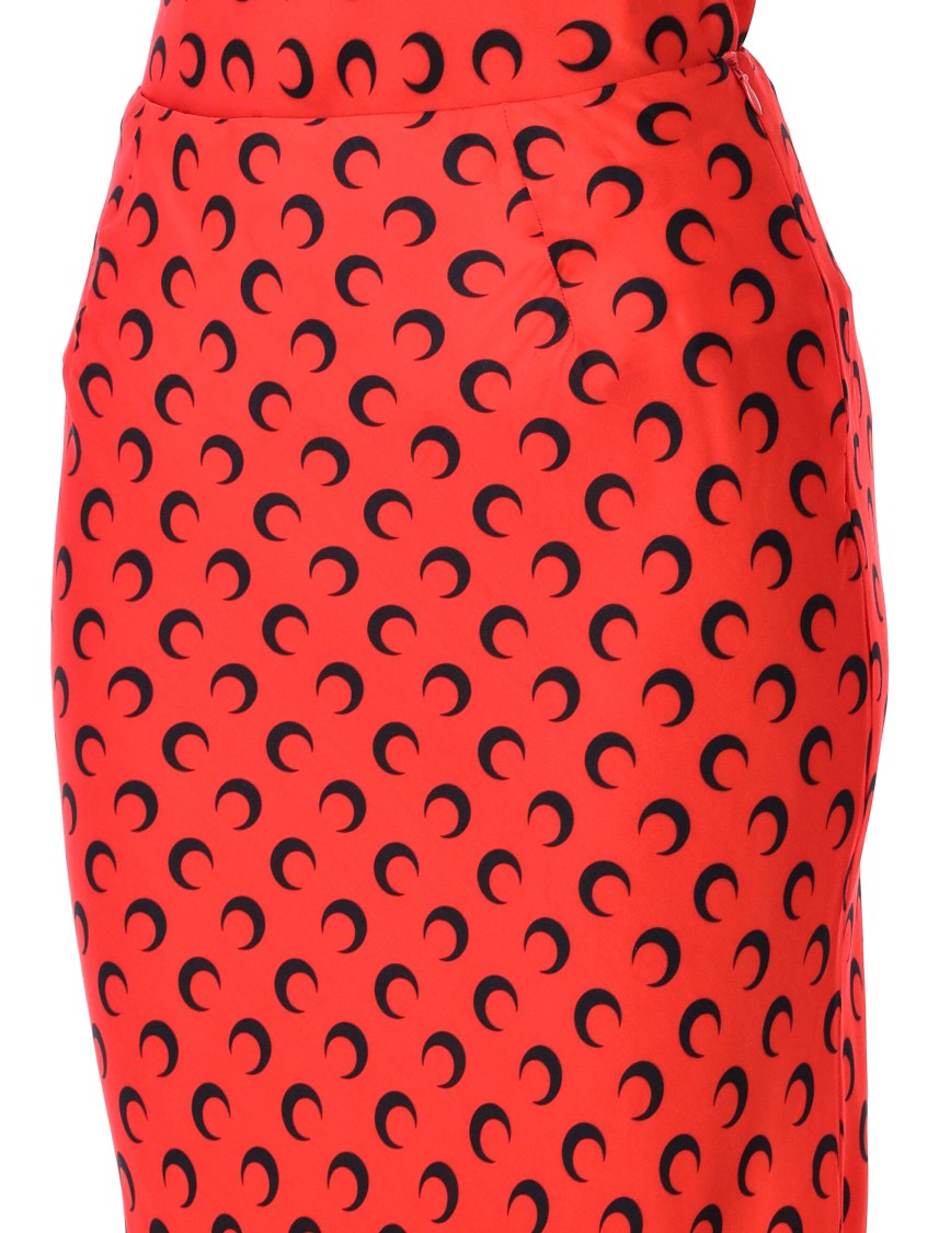 Marine Serre Satin Midi Skirt