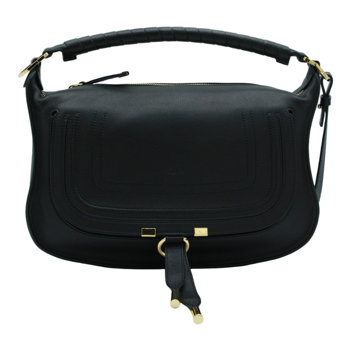 Chloé Structured Handbag With Curved Silhouette And Gold-Tone Accents