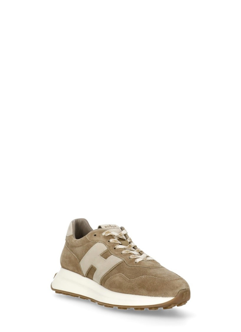 Hogan Brown Suede Low-Top Sneakers