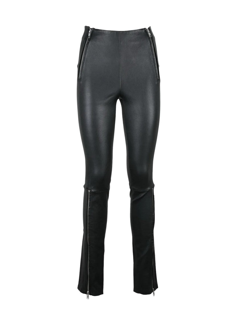 Helmut Lang Helmut Lang Skinny Leather Trousers - Black