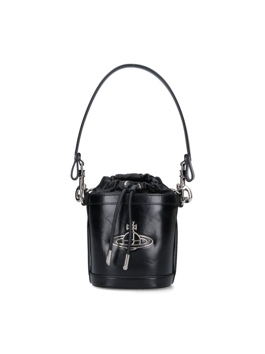 Vivienne Westwood Structured Bucket Bag With Drawstring Closure