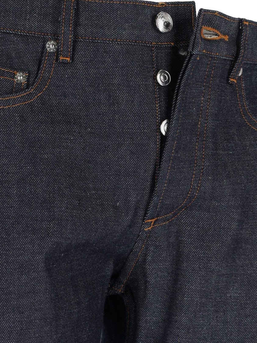 A.P.C. Blue High Waist Bootcut Denim Jeans