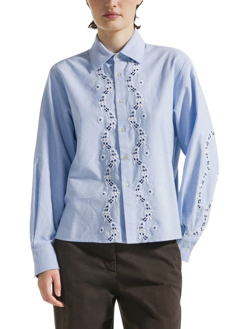 Seventy Venezia Embroidered Cotton Oxford Shirt