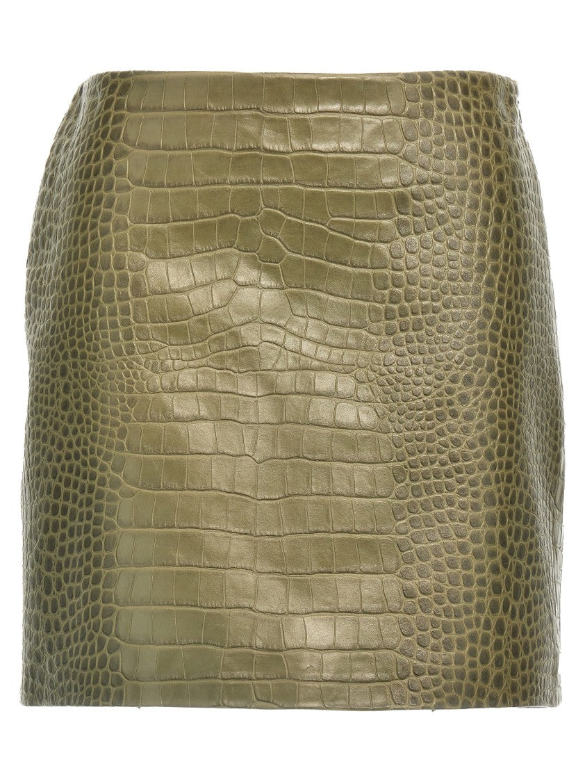 Ermanno Scervino Crocodile Print Skirt