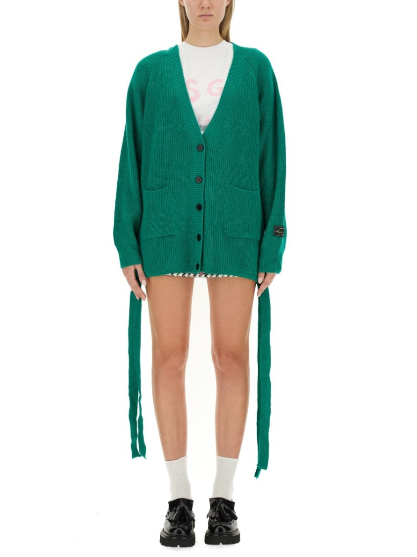 Msgm V-Neck Cardigan